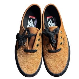 NEW Vans Men's Skate Authentic Hairy Suede Black Rust Brown shoes (NO BOX)